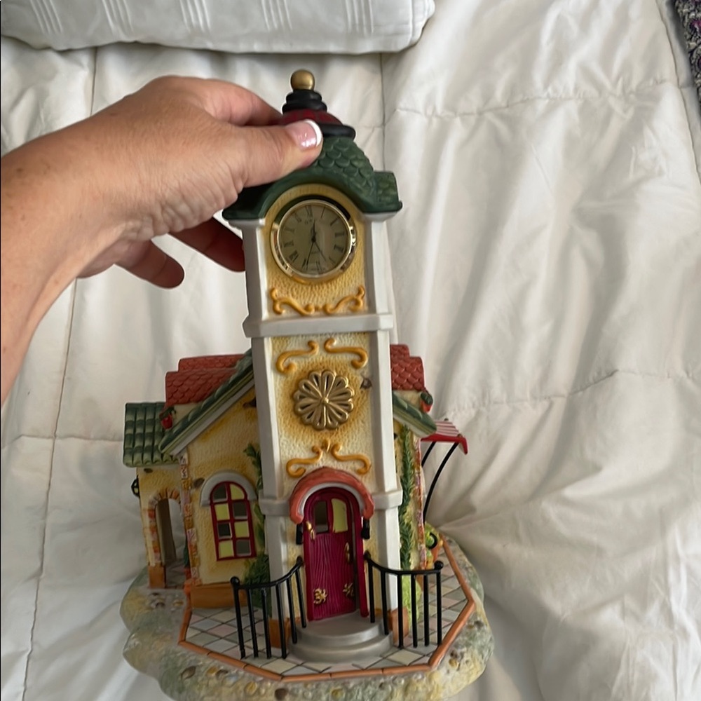 PartyLite Multicolor Clock Tower Candle Holder - Picture 3 of 10